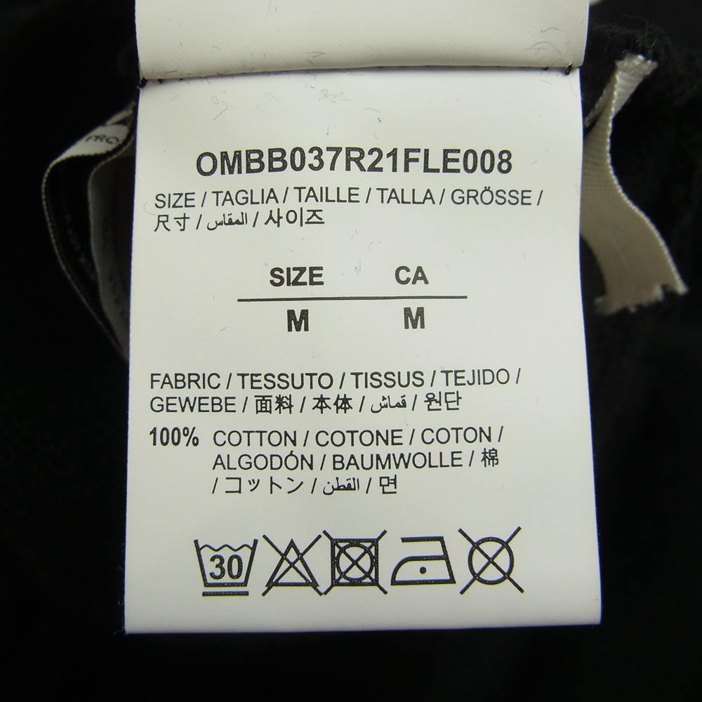 OFF-WHITE オフホワイト 21SS OMBB037R21FLE008 ALL-OVER LOGO OVER オールオーバーハンドロゴ プリント プルオーバー パーカー フーディ ブラック系 M【中古】