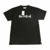 Sacai サカイ × A.P.C. アーペーセー 21SS 21E2-COEQW-M26978 SIDE ZIP LOGO TEE ロゴプリント サイドジップ 半袖 Tシャツ ブラック系 S【美品】【中古】