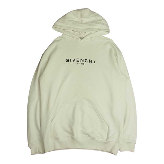 GIVENCHY ジバンシィ BWJ01C3Z0Y ジャパンタグ ロゴプリント プルオーバー パーカー フーディ ホワイト系 S【中古】