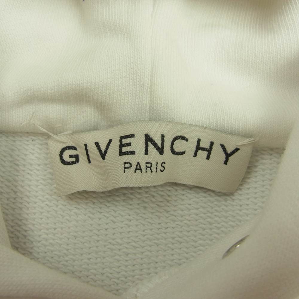 GIVENCHY ジバンシィ BWJ01C3Z0Y ジャパンタグ ロゴプリント プルオーバー パーカー フーディ ホワイト系 S【中古】