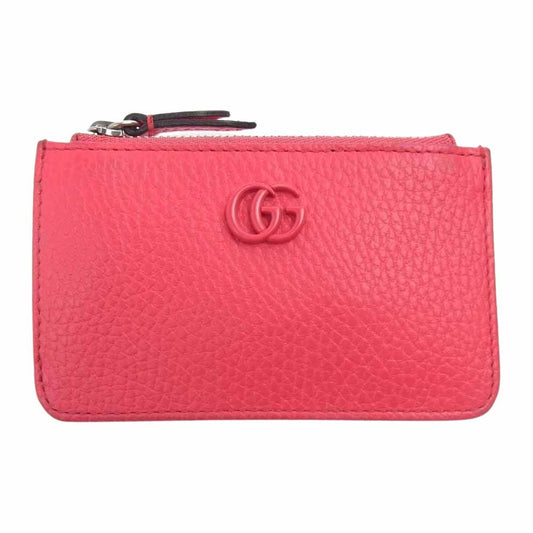 GUCCI グッチ 701070 ダブルG キーチェーン カードケース ピンク系【中古】