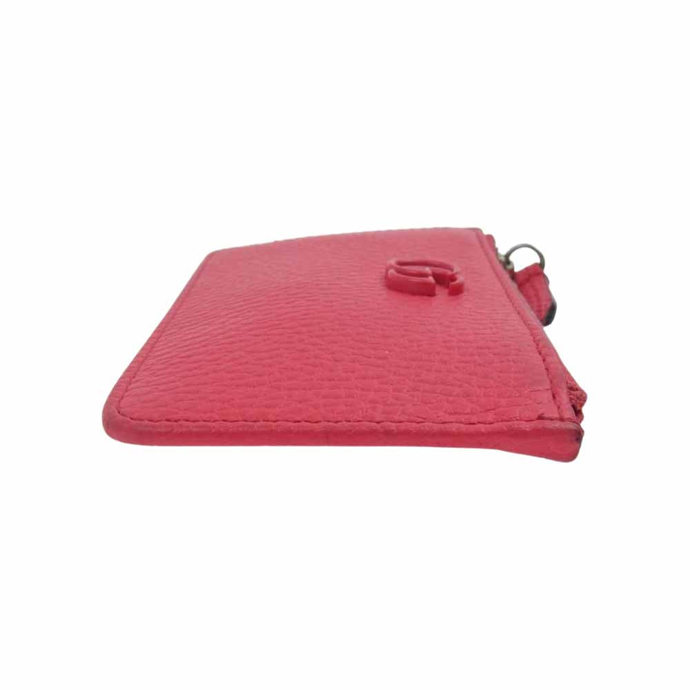GUCCI グッチ 701070 ダブルG キーチェーン カードケース ピンク系【中古】