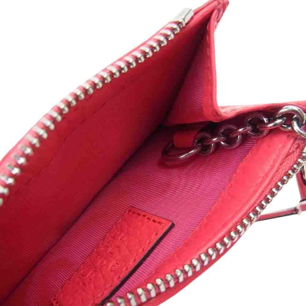 GUCCI グッチ 701070 ダブルG キーチェーン カードケース ピンク系【中古】