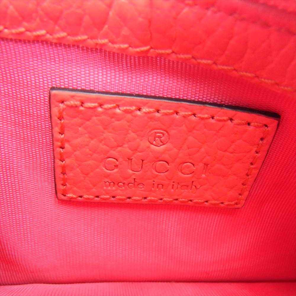 GUCCI グッチ 701070 ダブルG キーチェーン カードケース ピンク系【中古】