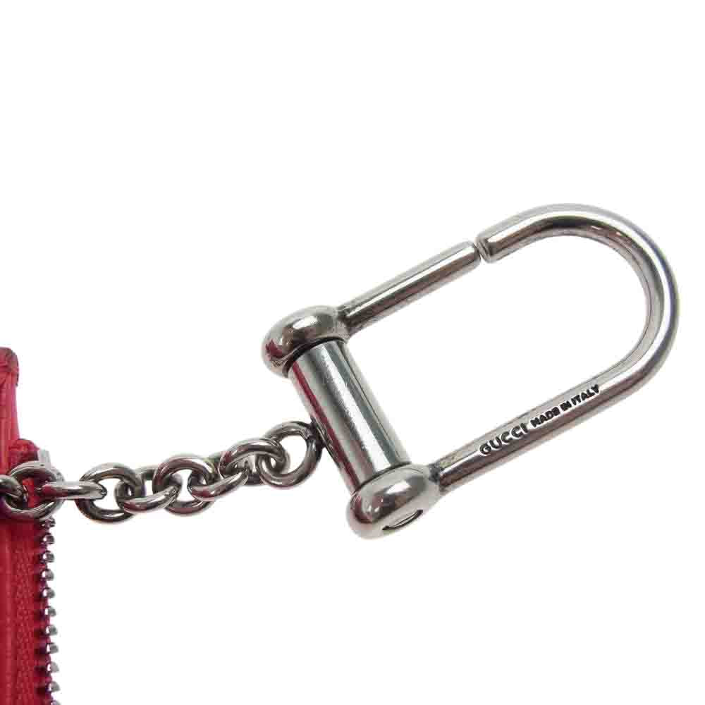 GUCCI グッチ 701070 ダブルG キーチェーン カードケース ピンク系【中古】