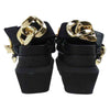 Sacai サカイ 22SS Cuban Chain Sandals キューバ チェーン プラットフォーム 厚底 ソール サンダル ブラック系 ゴールド系 37【中古】