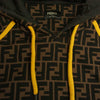 FENDI フェンディ 21SS FY0945 A6ZT 国内正規品 FF ズッカ柄 裏起毛 ロゴプリント プルオーバ― パーカー フーディ ブラウン系 S【中古】