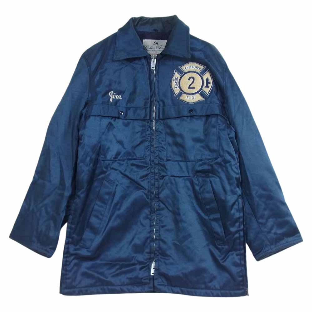 Golden Fleece USA製 白タグ ヴィンテージ TALON ジップ タイタンクロス ジャケット ネイビー系 40【中古】