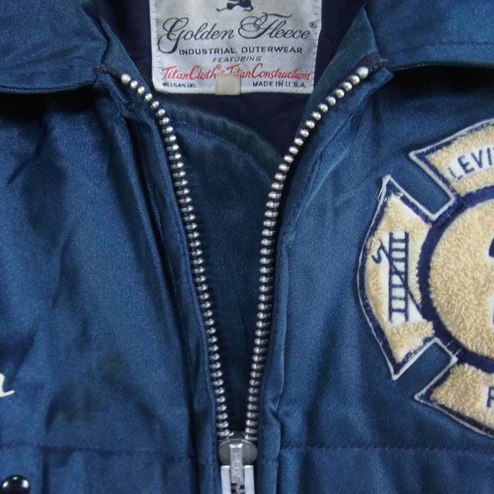 Golden Fleece USA製 白タグ ヴィンテージ TALON ジップ タイタンクロス ジャケット ネイビー系 40【中古】