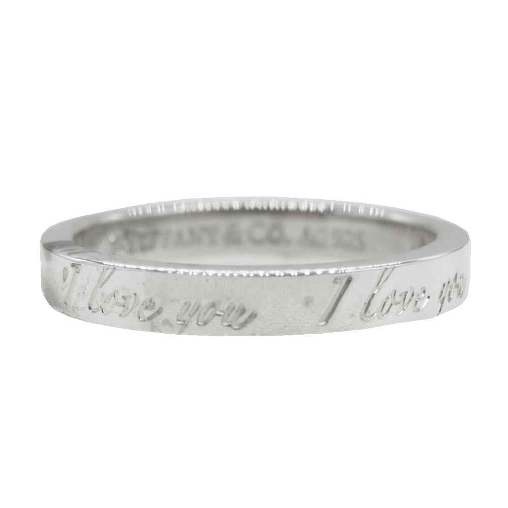 TIFFANY&Co. ティファニー I Love you アイラブユー ノーツナロー リング  シルバー系【中古】