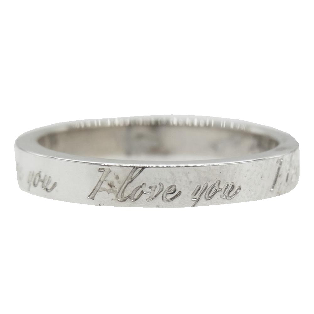 TIFFANY&Co. ティファニー I Love you アイラブユー ノーツナロー リング  シルバー系【中古】