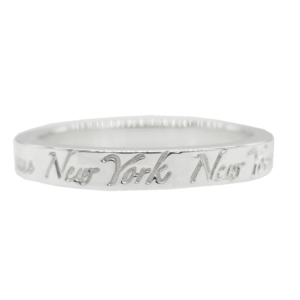 TIFFANY&Co. ティファニー New York ニューヨーク ノーツナロー バンド リング シルバー系【中古】