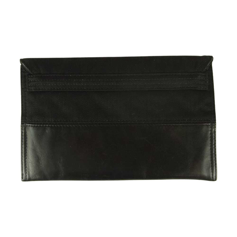 PORTER CLASSIC ポータークラシック KICHIZO キチゾウ コットン レザー ポーチ クラッチ バッグ  ブラック系【中古】