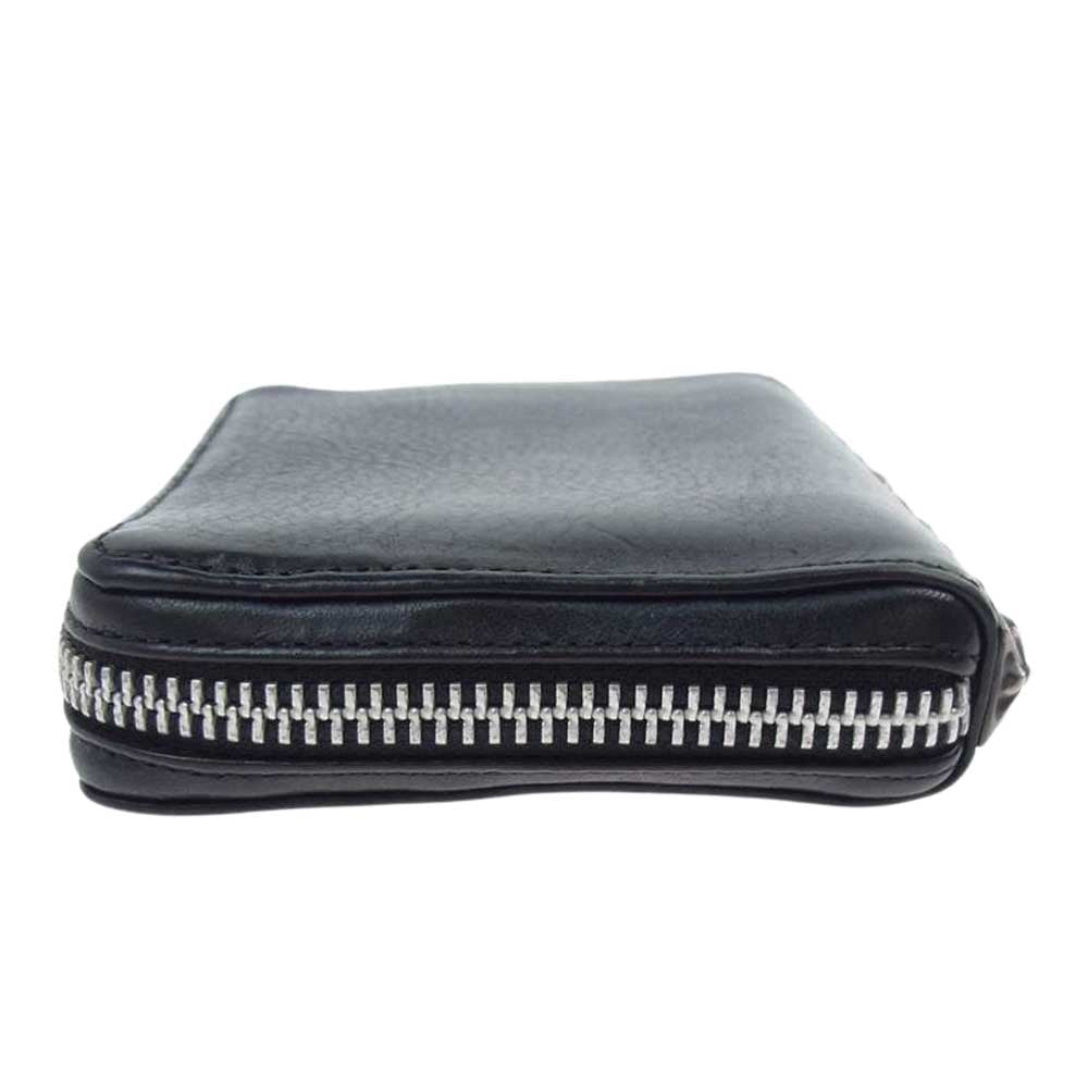 CHROME HEARTS クロムハーツ（原本有） 3 SIDE ZIP PYRMD STDS 3 サイドジップ ピラミッドスタッズ ウォレット ジップ  ブラック系【中古】