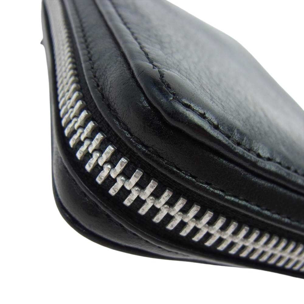 CHROME HEARTS クロムハーツ（原本有） 3 SIDE ZIP PYRMD STDS 3 サイドジップ ピラミッドスタッズ ウォレット ジップ  ブラック系【中古】