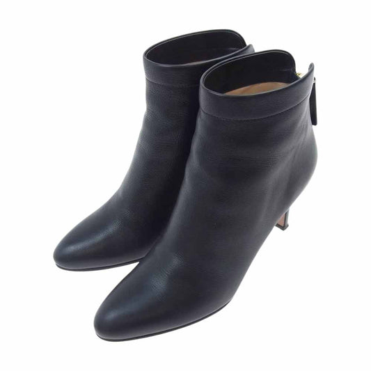 ペリーコ  7049 TAXI 80 TR Deuxieme Classe ドゥーズィエムクラス BACK ZIP SHORT BOOTS バック ジップ ショート ヒール ブーツ ブラック系 38【中古】