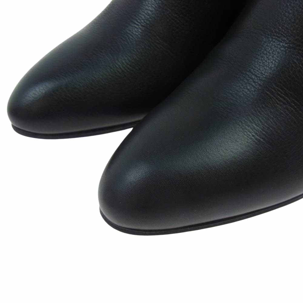 ペリーコ  7049 TAXI 80 TR Deuxieme Classe ドゥーズィエムクラス BACK ZIP SHORT BOOTS バック ジップ ショート ヒール ブーツ ブラック系 38【中古】