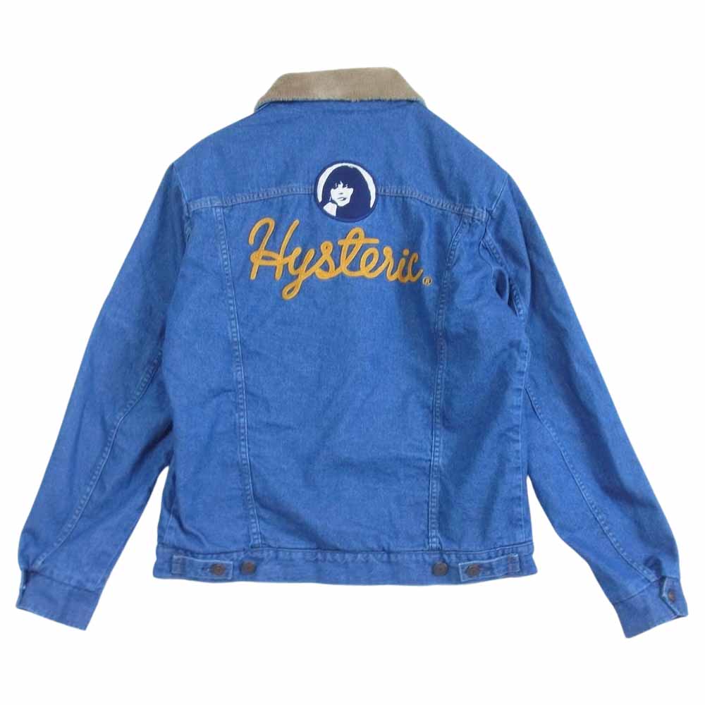 HYSTERIC GLAMOUR ヒステリックグラマー 02213AB13 刺繍 デニム ボア ジャケット インディゴブルー系 M【美品】【中古】