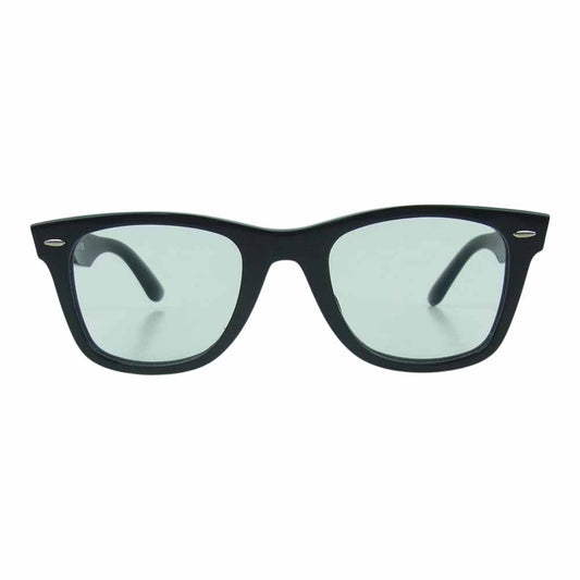 Ray-Ban レイバン RB2140-F 国内正規品 WAYFARER ウェイファーラー クリア 替えカラーレンズ付属 伊達 メガネ 眼鏡 アイウェア ブラック系 52□22 - 150【中古】