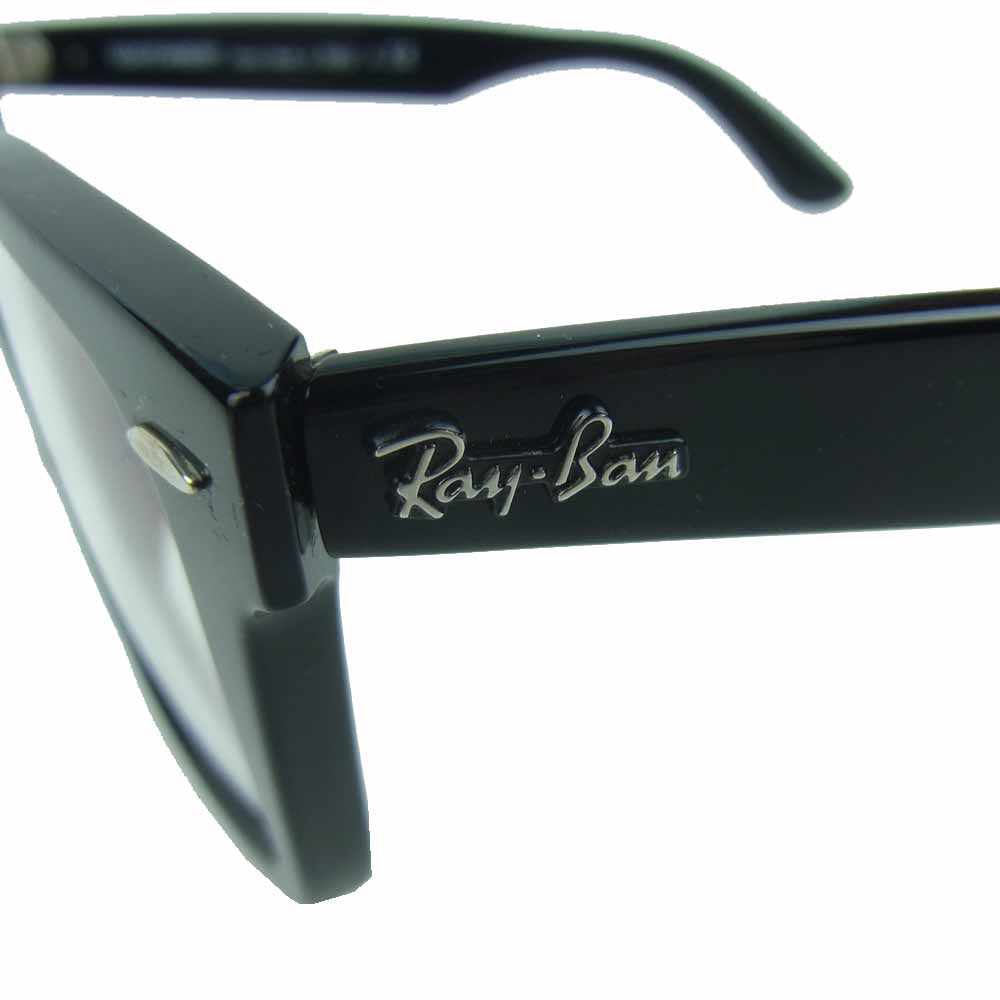 Ray-Ban レイバン RB2140-F 国内正規品 WAYFARER ウェイファーラー クリア 替えカラーレンズ付属 伊達 メガネ 眼鏡 アイウェア ブラック系 52□22 - 150【中古】
