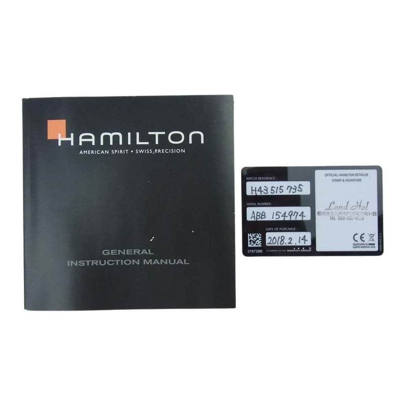 HAMILTON ハミルトン H43515735 ギャランティ付属 BROADWAY ブロードウェイ DAY DATE AUTO デイデイト オート 自動巻き 腕時計 ブラック系 シルバー系【中古】
