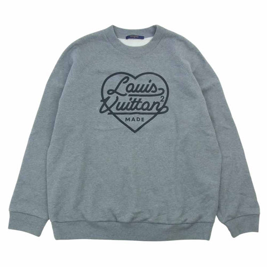 LOUIS VUITTON ルイ・ヴィトン 22ss NIGO human made スクエアード LV スウェット シャツ グレー系【中古】