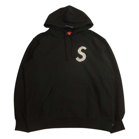 Supreme シュプリーム 21SS swarovski s logo hooded sweatshirt スワロフスキー S ロゴ スウェット パーカー ブラック系 M【極上美品】【中古】