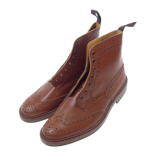 Tricker's トリッカーズ M2508 MALTON モールトン カントリー ブローグブーツ ブラウン系 9 1/2【極上美品】【中古】