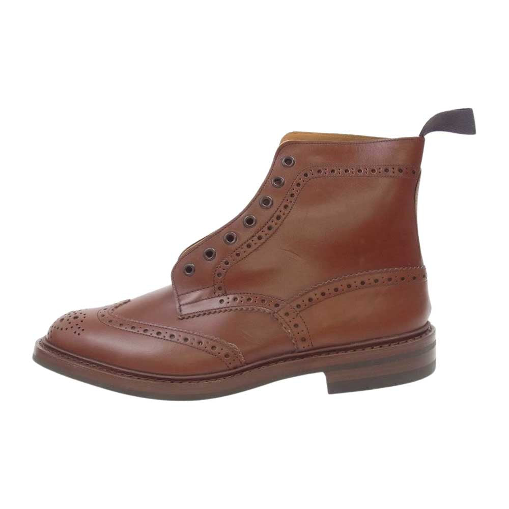 Tricker's トリッカーズ M2508 MALTON モールトン カントリー ブローグブーツ ブラウン系 9 1/2【極上美品】【中古】