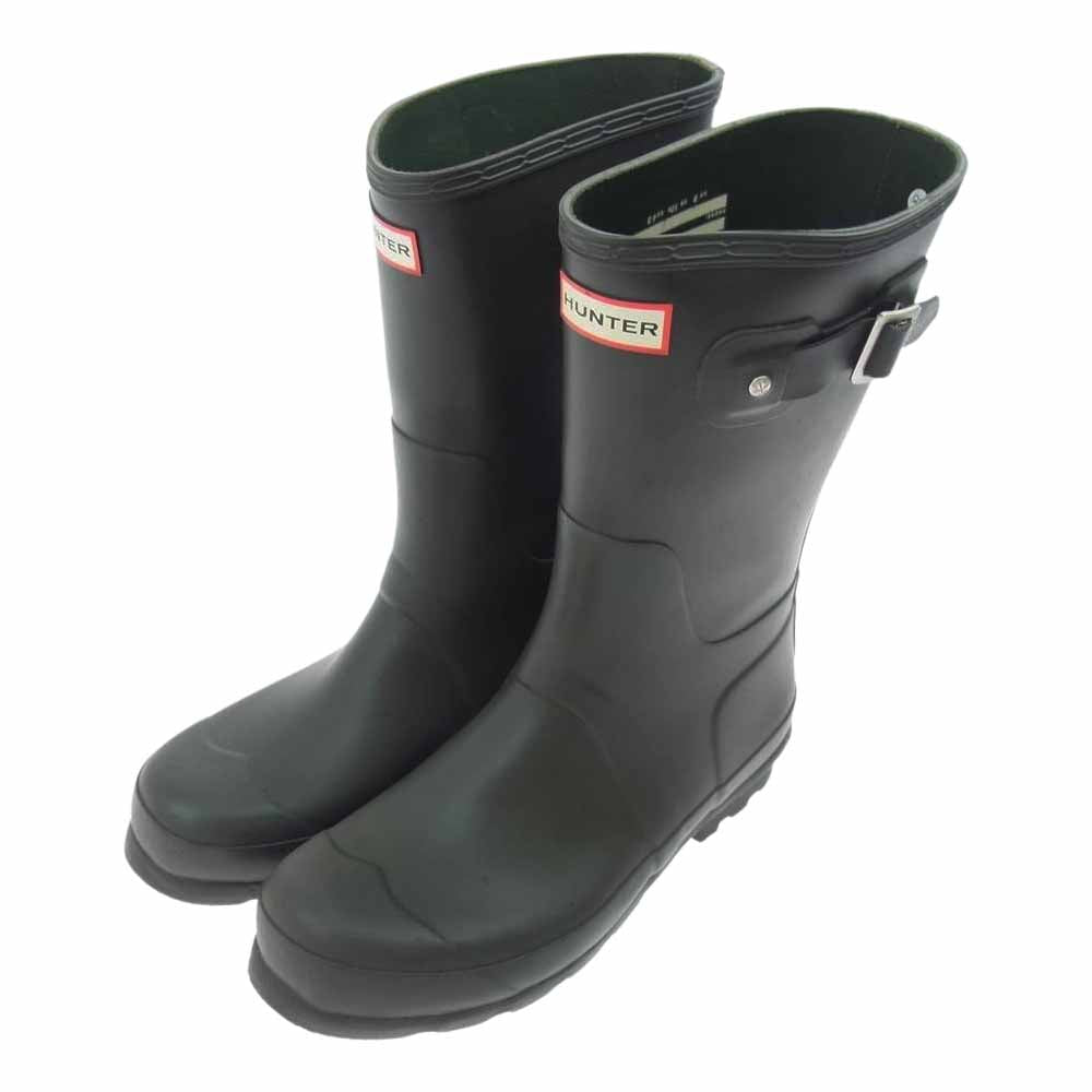 HUNTER ハンター MFS9000RMA Mens Original Short Rain Boots メンズ オリジナル ショート レイン ブーツ カーキ系 UK9【中古】
