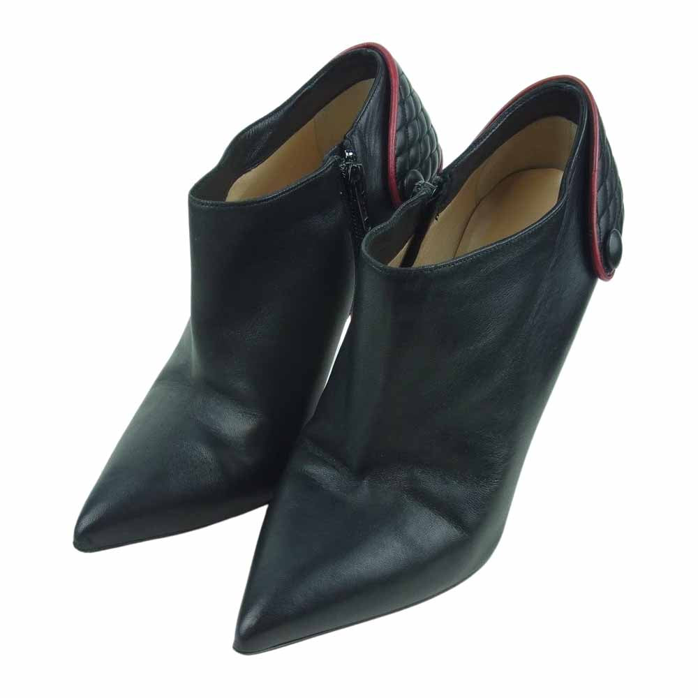 Christian Louboutin クリスチャンルブタン バック キルティング ブーティ イタリア製 ブラック系 37【中古】