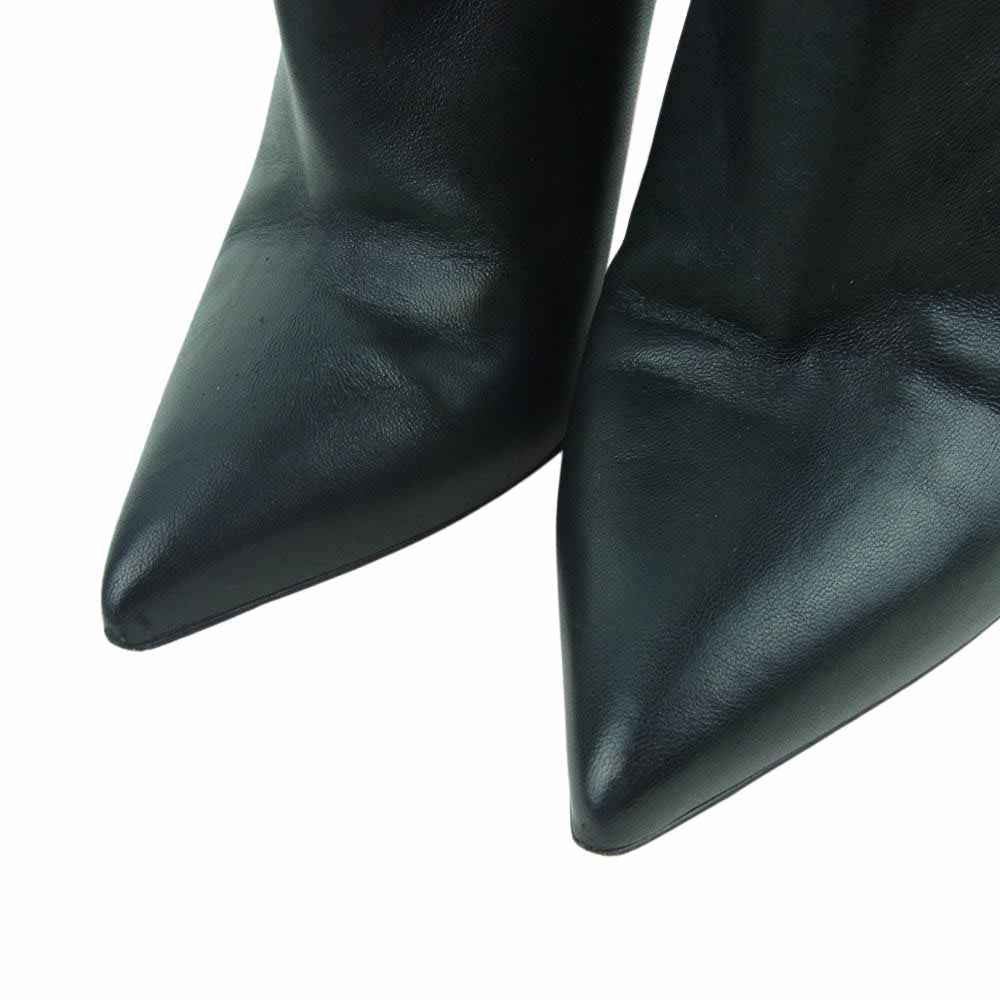 Christian Louboutin クリスチャンルブタン バック キルティング ブーティ イタリア製 ブラック系 37【中古】