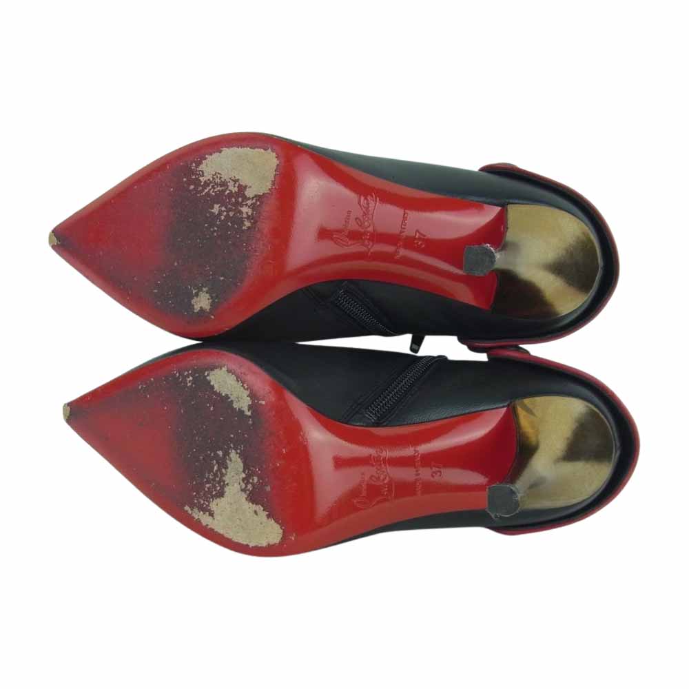 Christian Louboutin クリスチャンルブタン バック キルティング ブーティ イタリア製 ブラック系 37【中古】
