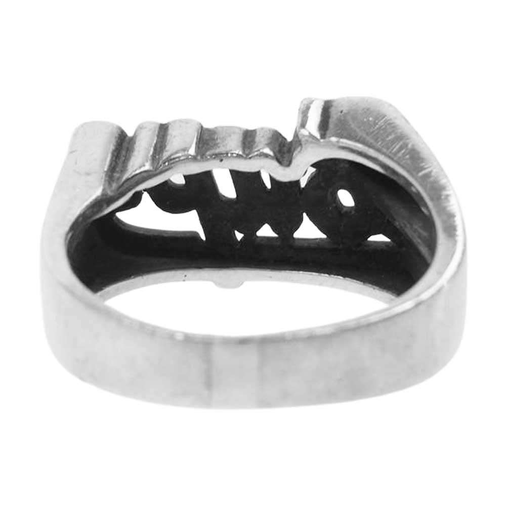A BATHING APE アベイシングエイプ Bape ロゴ リング シルバー 19号【中古】