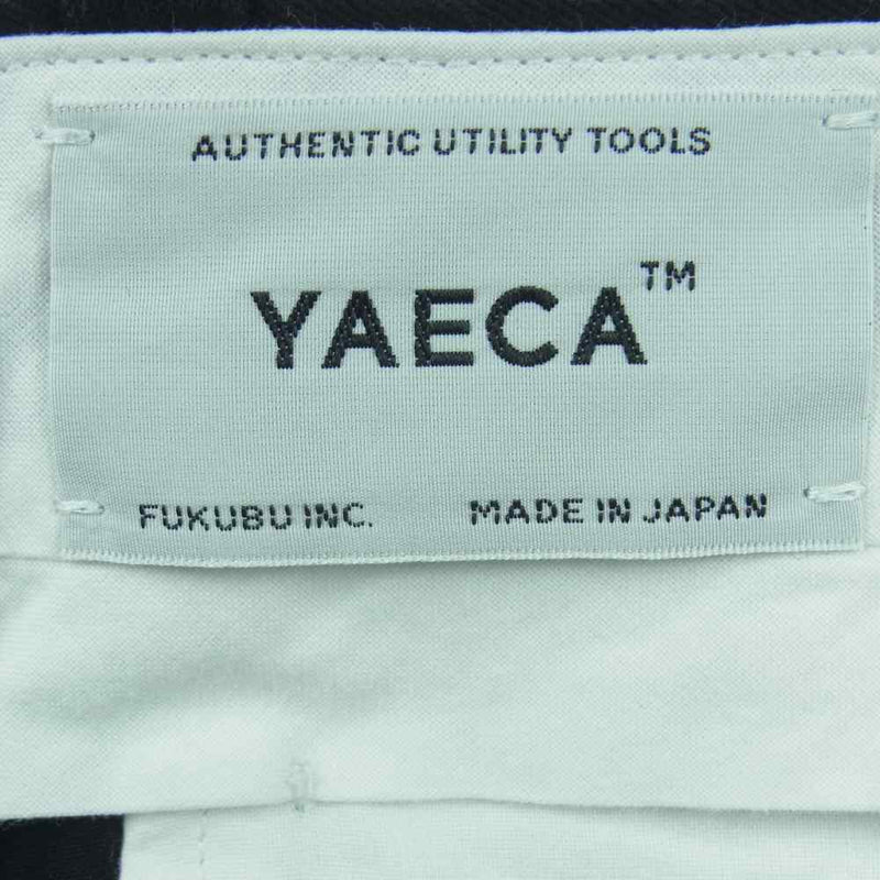 YAECA ヤエカ 15602 チノ コットン クロス パンツ ナロー 日本製 ブラック系 30【中古】