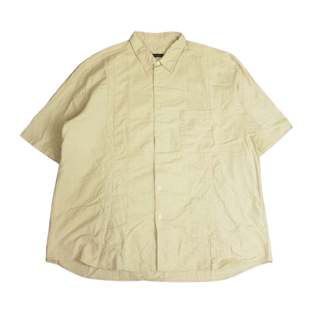 SOPHNET. ソフネット SOPH-220017 S/S BAGGY VERTICAL PANELED REGULAR COLLAR SHIRT バギー バーティカル パナルド レギュラー カラー 半袖 シャツ ベージュ系 L【中古】