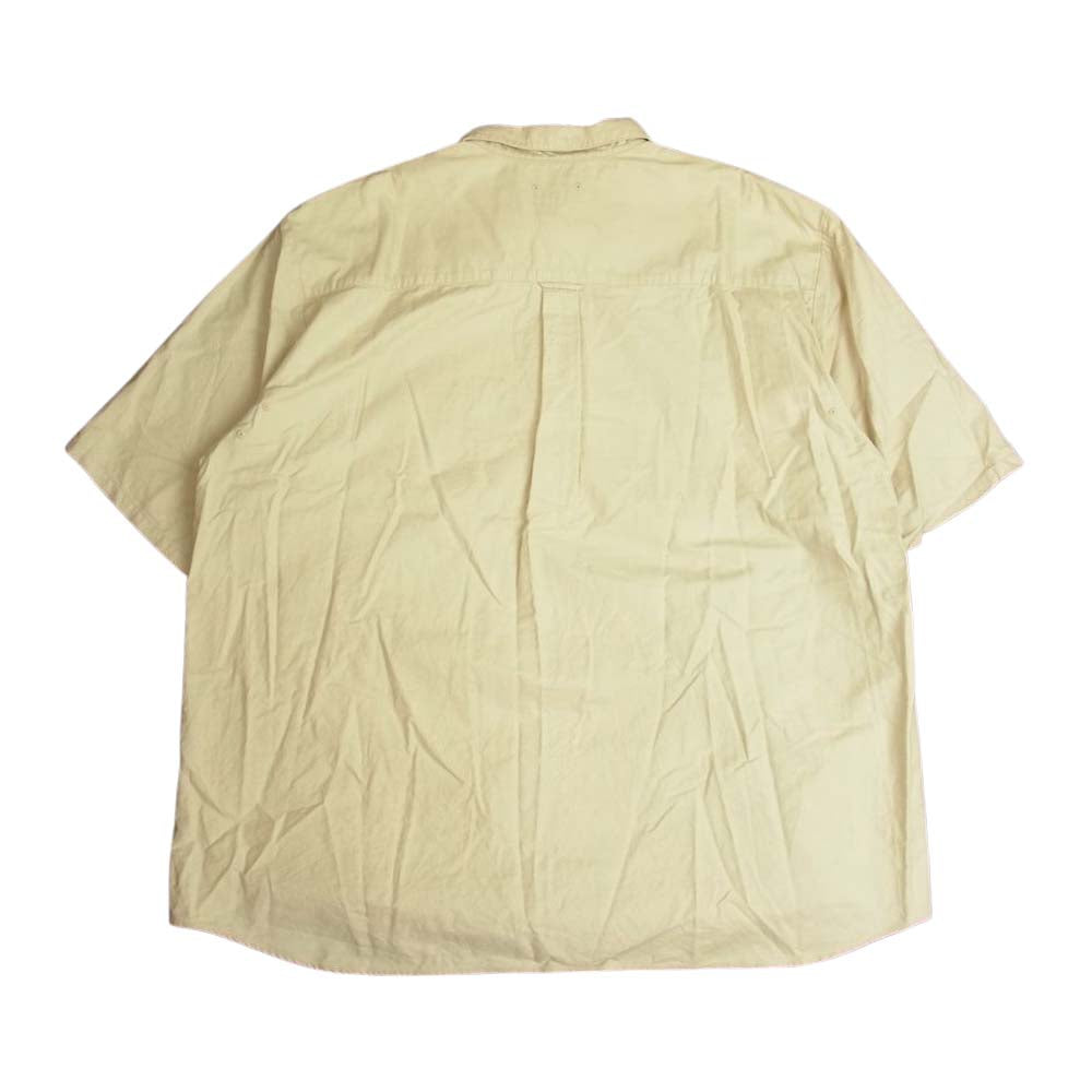 SOPHNET. ソフネット SOPH-220017 S/S BAGGY VERTICAL PANELED REGULAR COLLAR SHIRT バギー バーティカル パナルド レギュラー カラー 半袖 シャツ ベージュ系 L【中古】