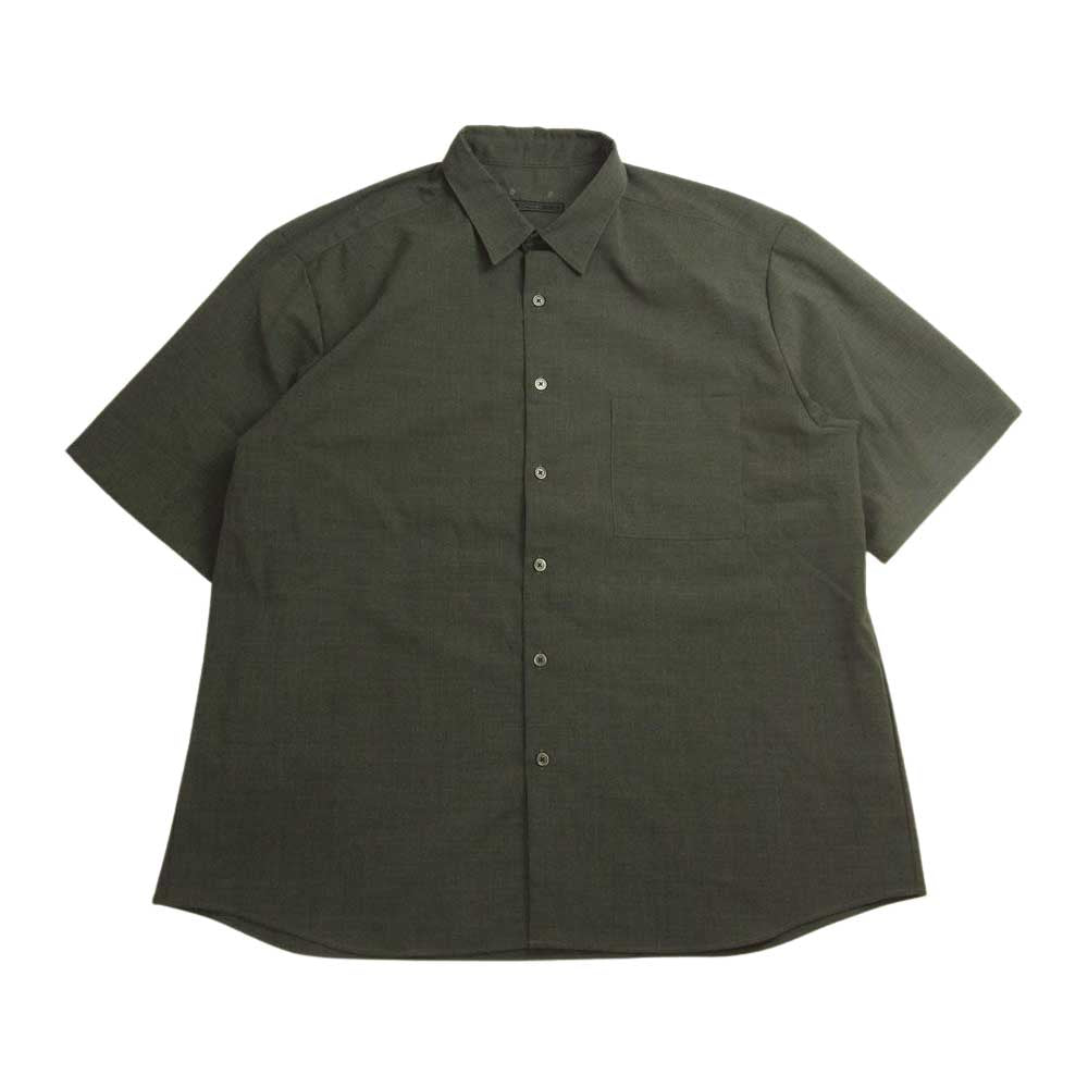 SOPHNET. ソフネット SOPH-220037 S/S BAGGY REGULAR COLLAR SHIRT バギー レギュラー カラー 半袖 シャツ グレー系 L【美品】【中古】