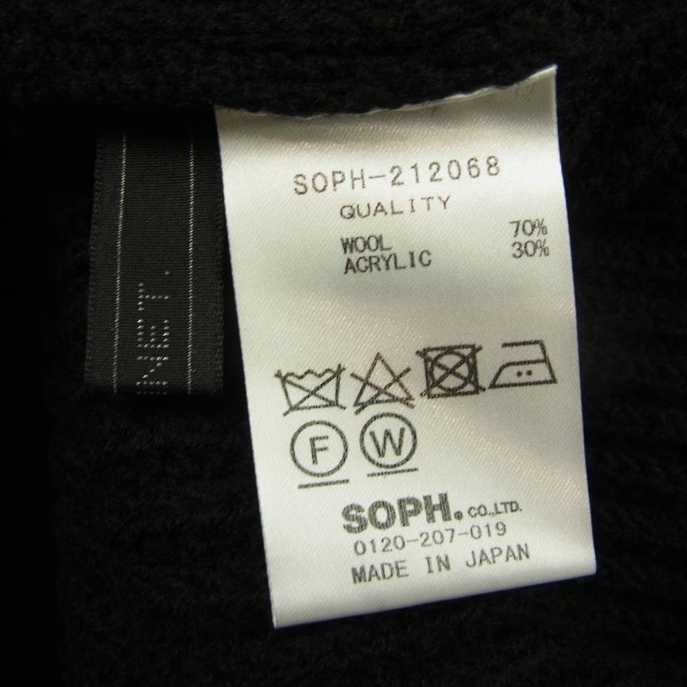 SOPHNET. ソフネット SOPH-212068 BAGGY TURTLE NECK KNIT バギー タートル ネック ニット ブラック系【美品】【中古】