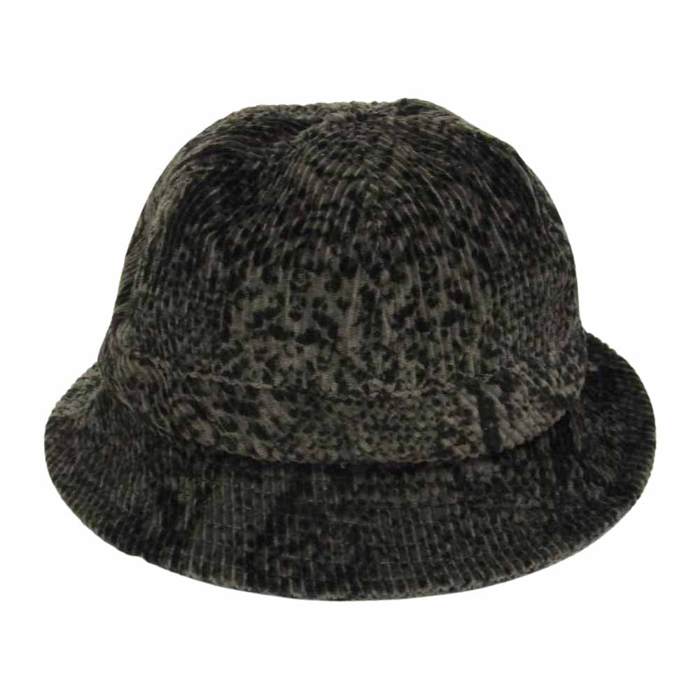 Supreme シュプリーム 20AW Snakeskin Corduroy Bell Hat スネークスキン コーデュロイ ベル ハット ブラック系【美品】【中古】