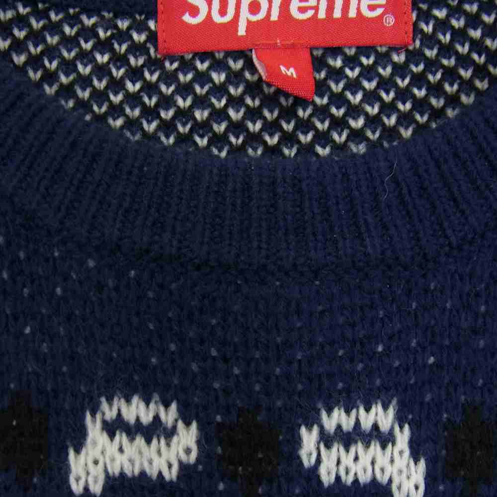 Supreme シュプリーム 18SS Bandana Sweater バンダナ セーター ニット ネイビー系 M【美品】【中古】