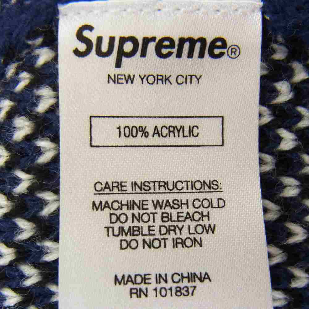 Supreme シュプリーム 18SS Bandana Sweater バンダナ セーター ニット ネイビー系 M【美品】【中古】