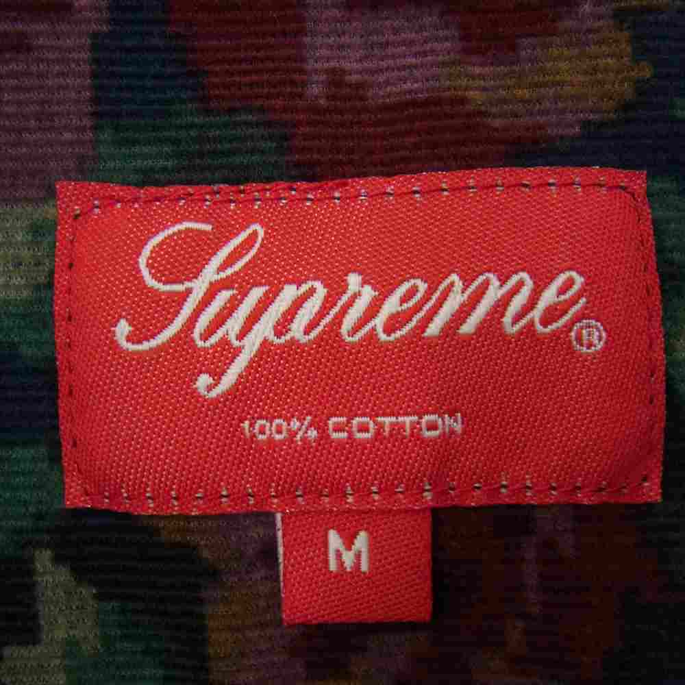 Supreme シュプリーム 20AW Digi Floral Corduroy Shirt デジ フローラル コーデュロイ 長袖 シャツ ネイビー系 M【極上美品】【中古】