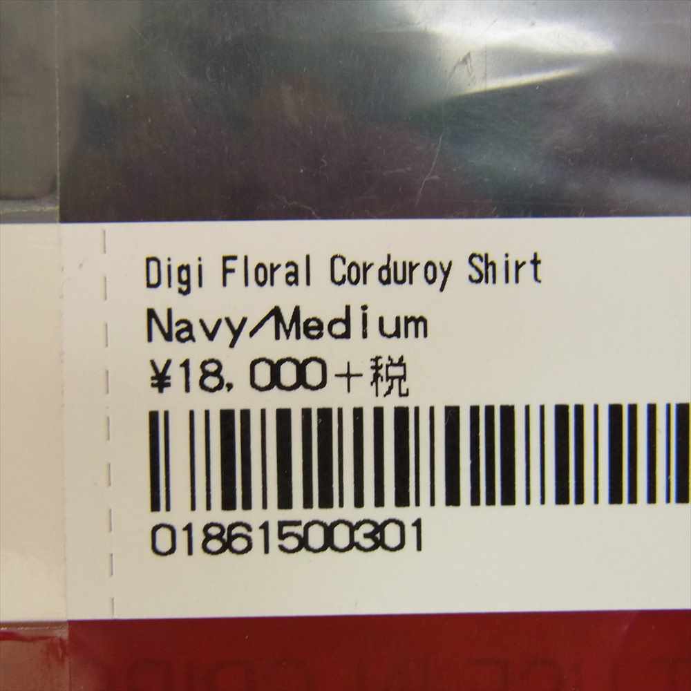 Supreme シュプリーム 20AW Digi Floral Corduroy Shirt デジ フローラル コーデュロイ 長袖 シャツ ネイビー系 M【極上美品】【中古】