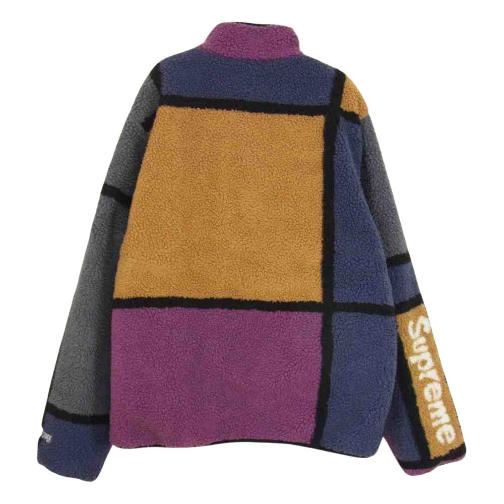 Supreme シュプリーム 20AW Reversible Colorblocked Fleece Jacket リバーシブル カラーブロッキング フリース ジャケット パープル系 M【美品】【中古】