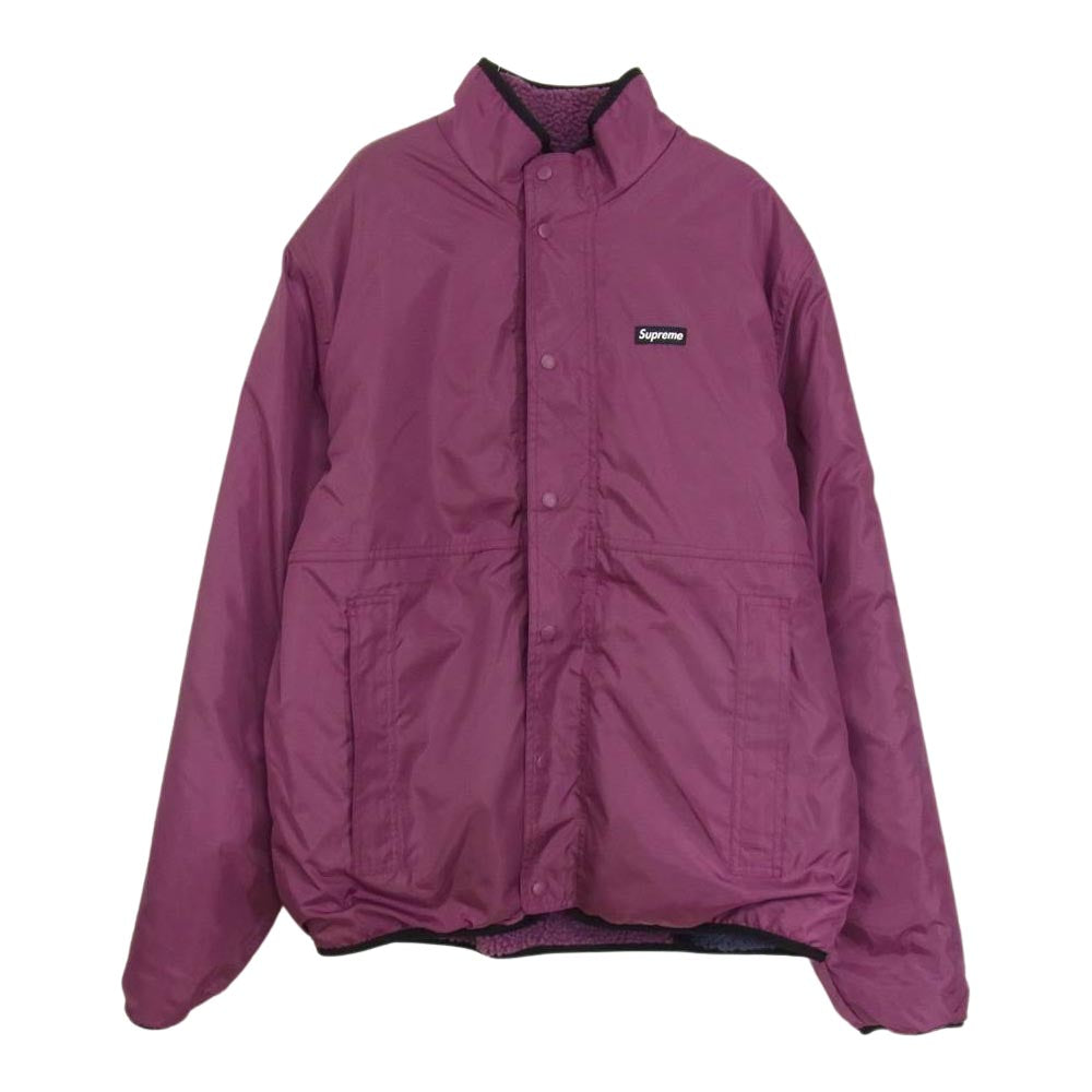 Supreme シュプリーム 20AW Reversible Colorblocked Fleece Jacket リバーシブル カラーブロッキング フリース ジャケット パープル系 M【美品】【中古】