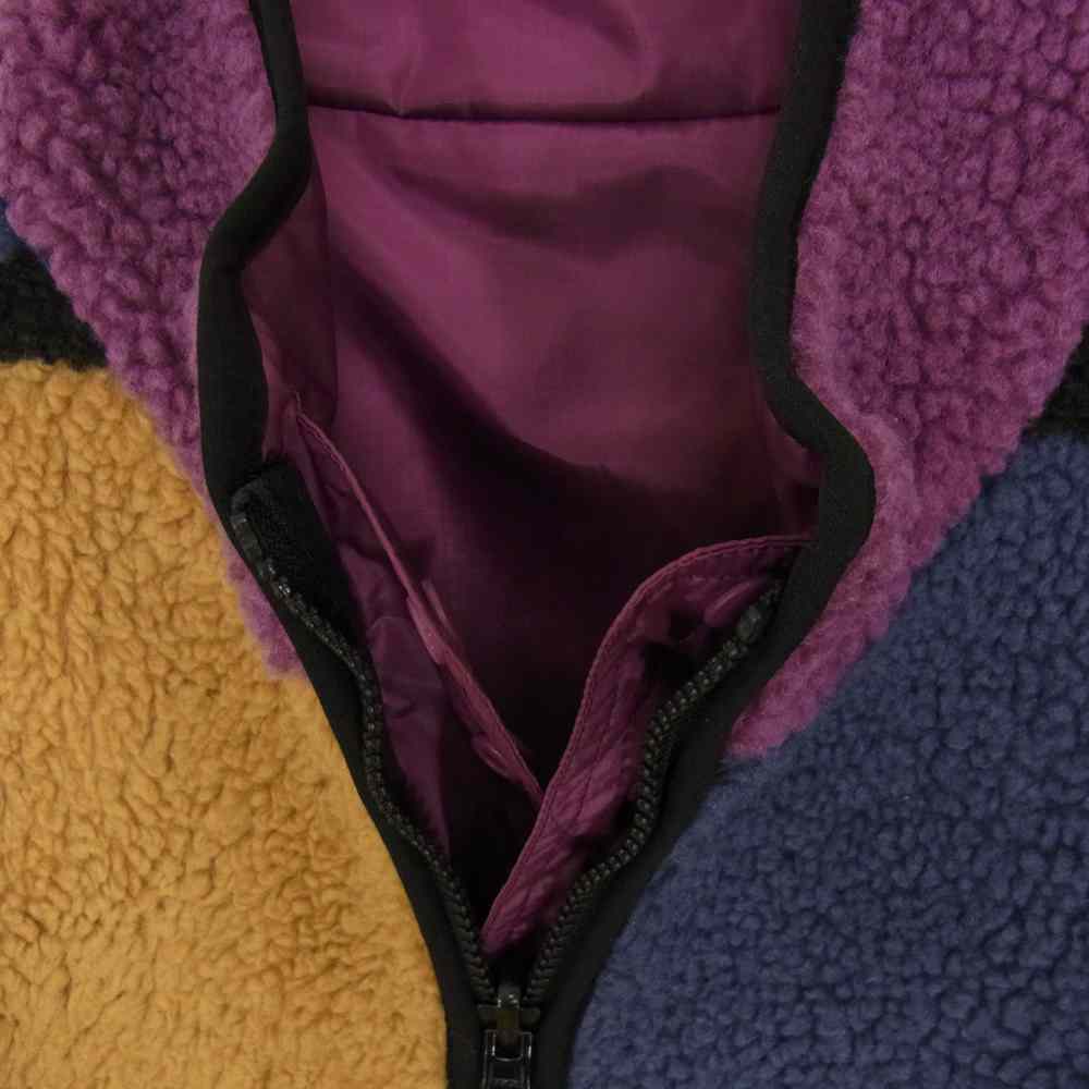 Supreme シュプリーム 20AW Reversible Colorblocked Fleece Jacket リバーシブル カラーブロッキング フリース ジャケット パープル系 M【美品】【中古】