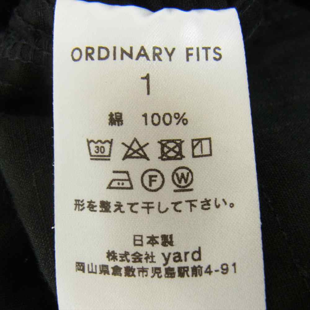 オーディナリーフィッツ OF-P031 CARGO PANTS コットンリップストップ カーゴ パンツ ブラック系 1【中古】