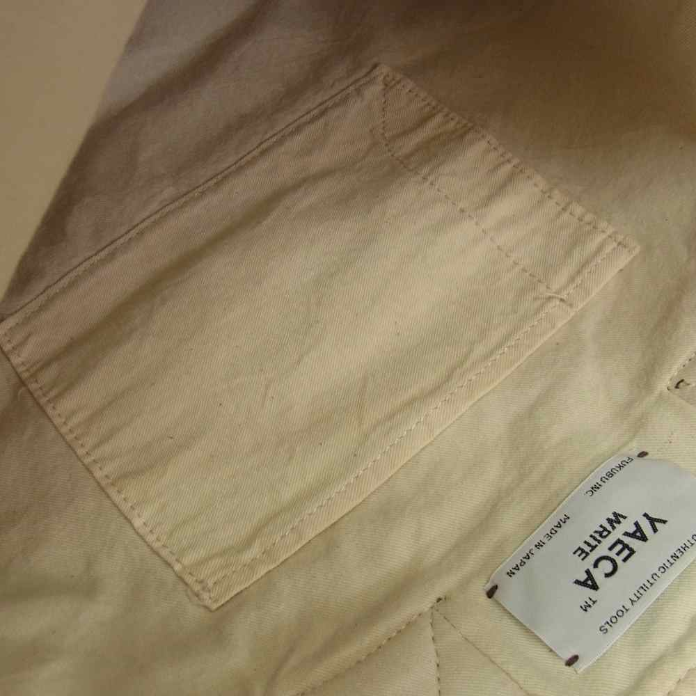 YAECA ヤエカ WRITE ライト BACKETS BAG バケット コットンリネン トートバッグ グリーン系【中古】