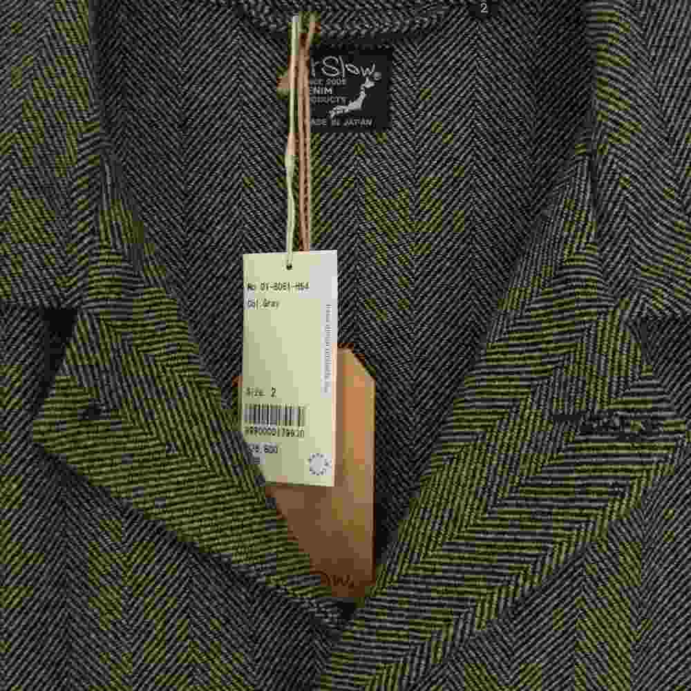 orSlow オアスロウ 01-8061-H64 LOOSE FIT JACKET PAJAMA SHIRTS Herringbone wool ルーズ フィット ジャケット パジャマシャツ ヘリンボーン ウール グレー系 2【新古品】【未使用】【中古】